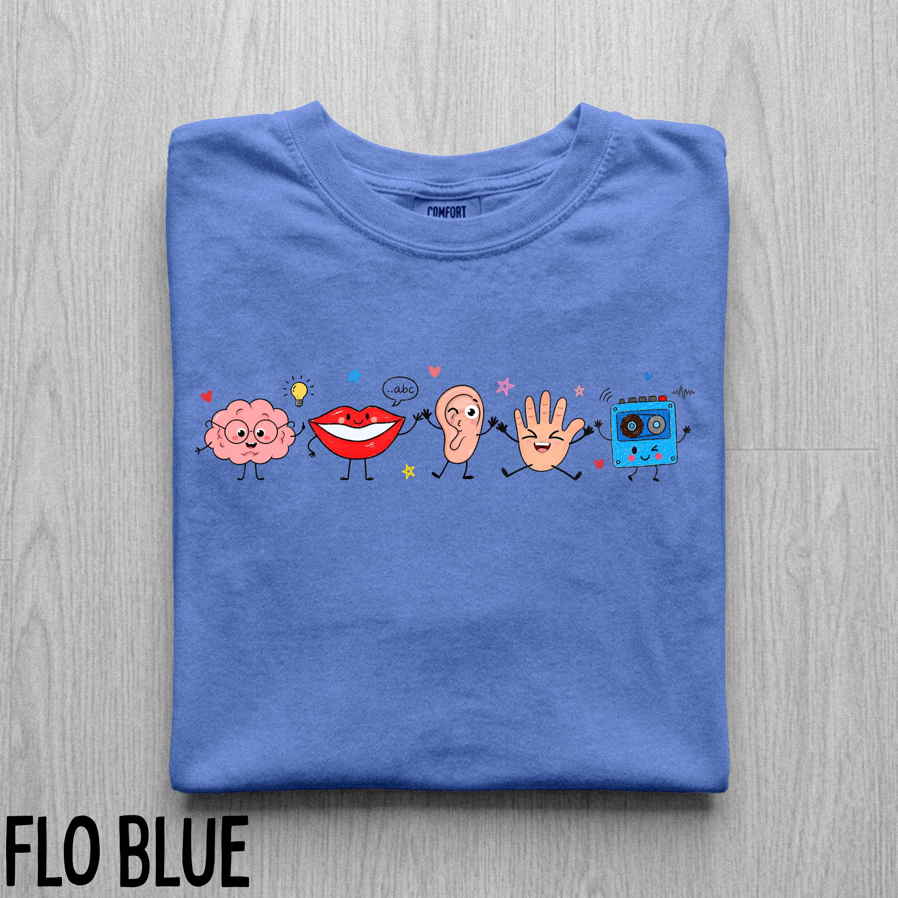 Comfort Colors SLP Doodle T-Shirt, Speech Therapy Gift, Soft-Washed Cotton Tee