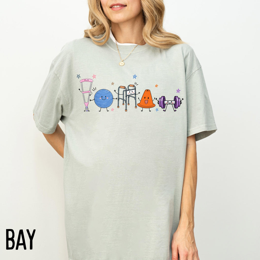 Comfort Colors Physical Therapy Doodle Shirt, PT Graduation Appreciation Gift