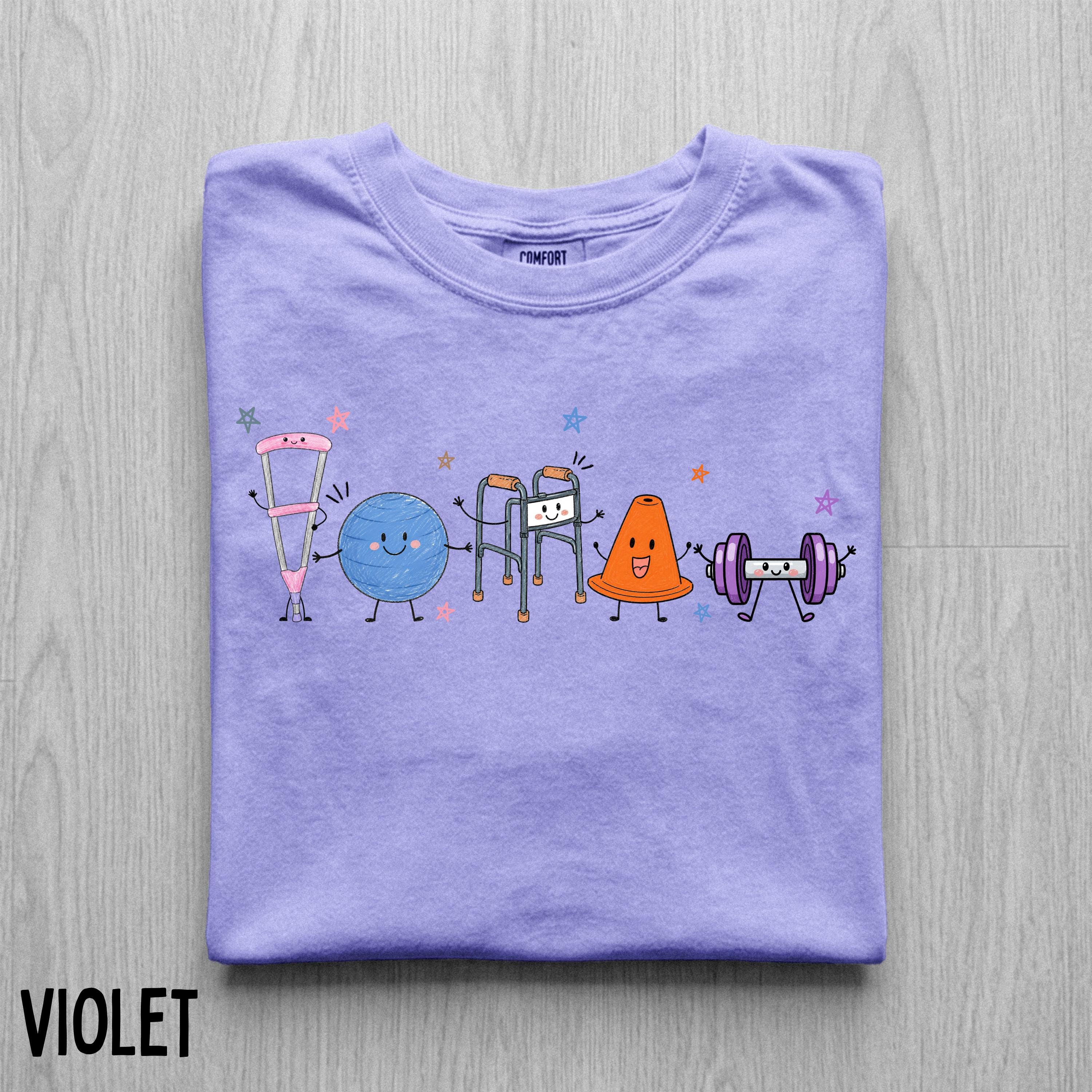 Comfort Colors Physical Therapy Doodle Shirt, PT Graduation Appreciation Gift