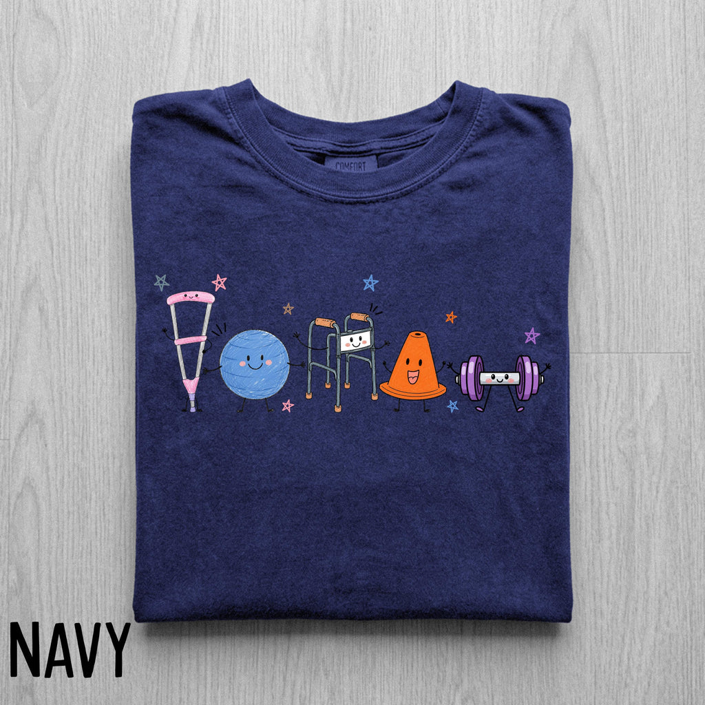 Comfort Colors Physical Therapy Doodle Shirt, PT Graduation Appreciation Gift