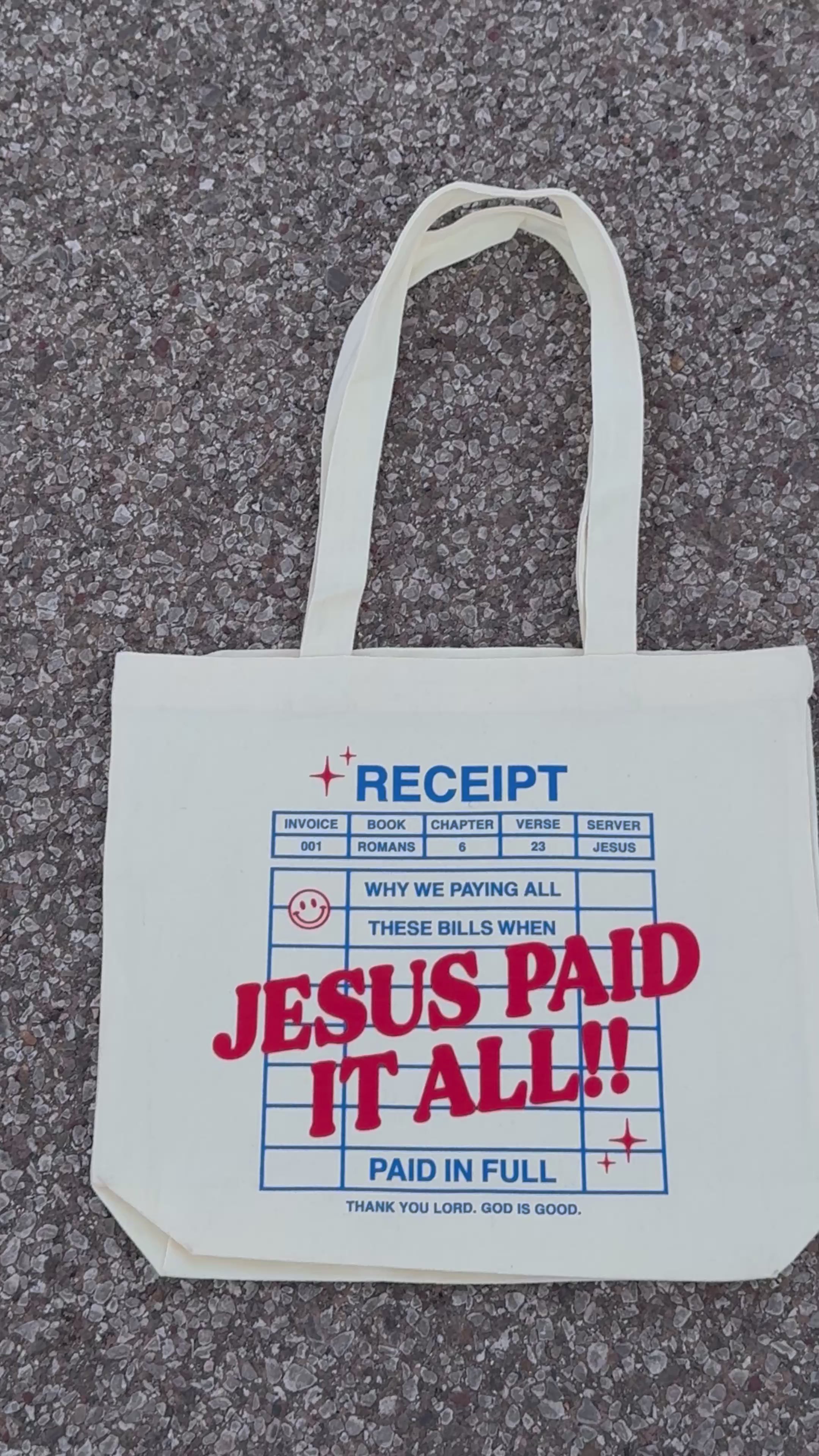 Jesus Paid It All Mini Canvas Tote
